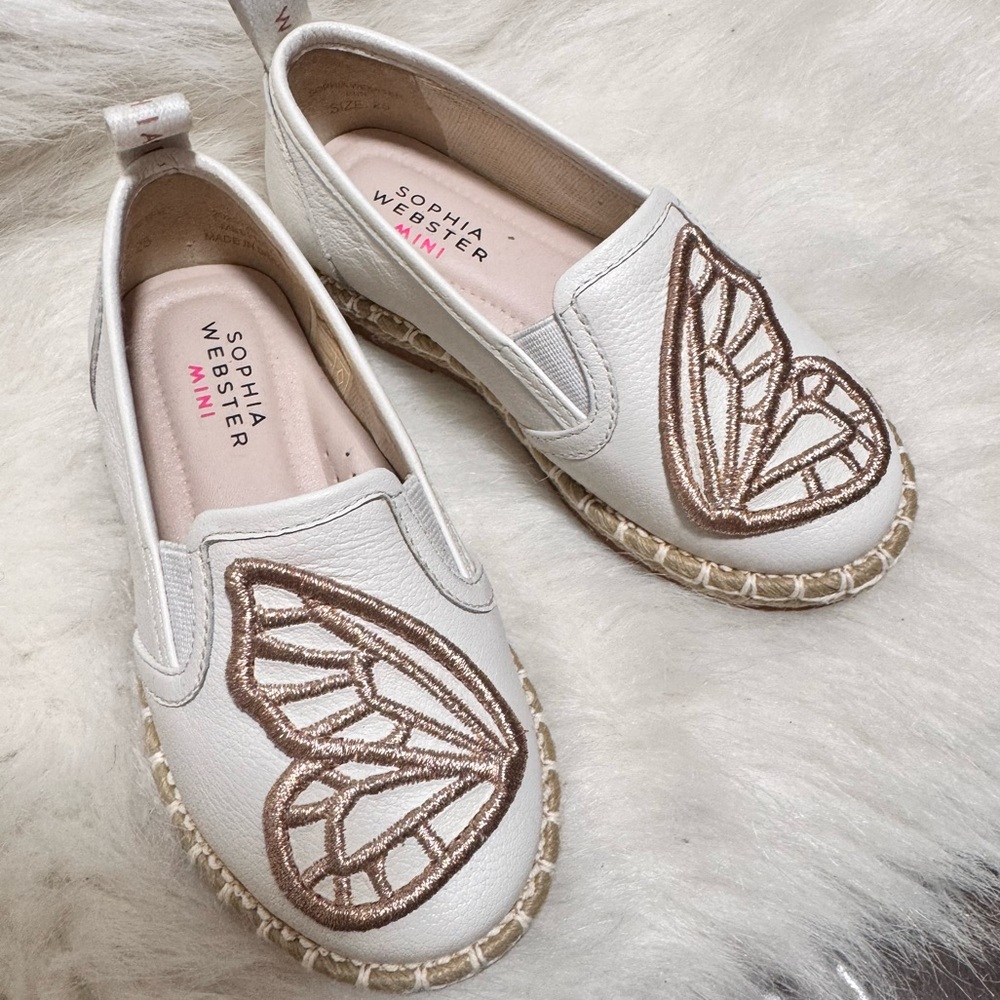 Sophia Webster Butterfly Espadrille Toddler Shoes Girls Size 25